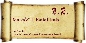 Noszál Rodelinda névjegykártya